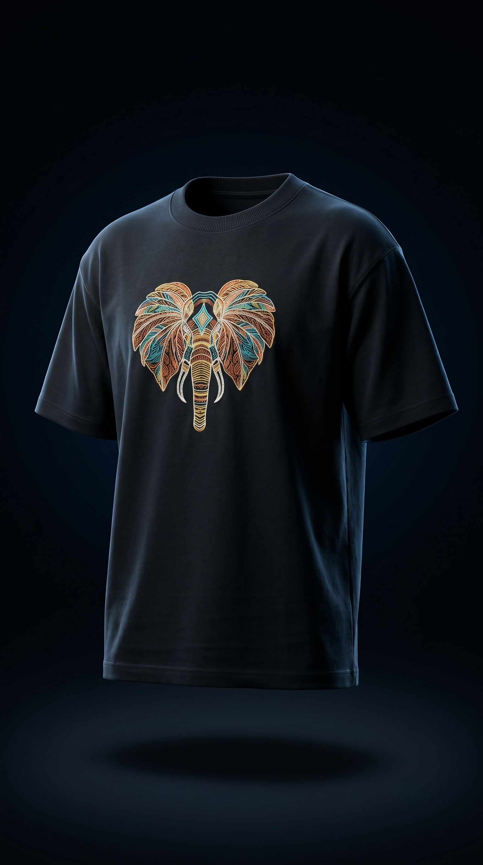 Elephant Black T-Shirt