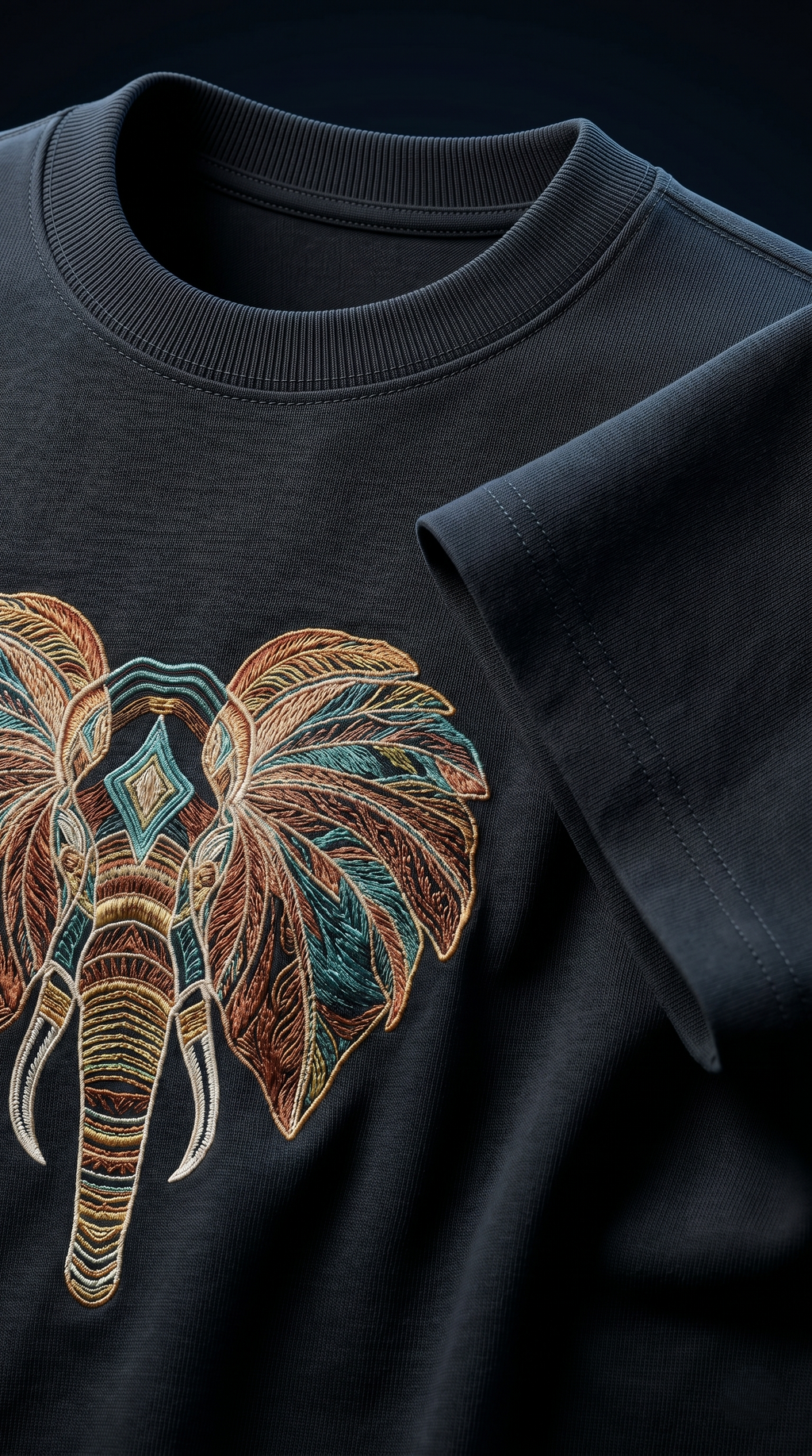 Elephant Black T-Shirt