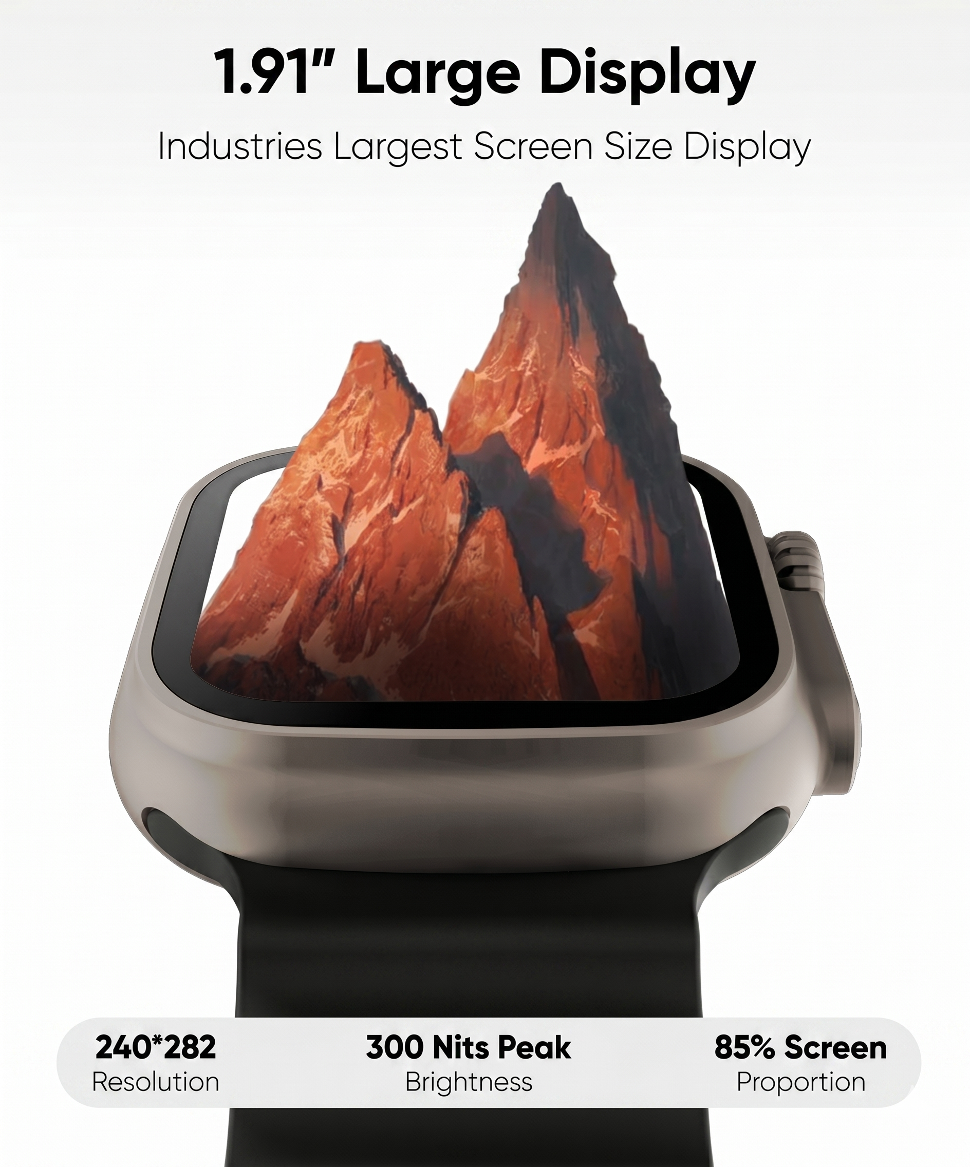 Ultra Smart Watch with Orange Wave Strap – Premium Fitness & Lifestyle Tracker